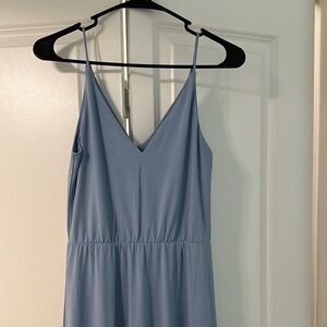 Elegant Light Blue Spaghetti Strap Dress